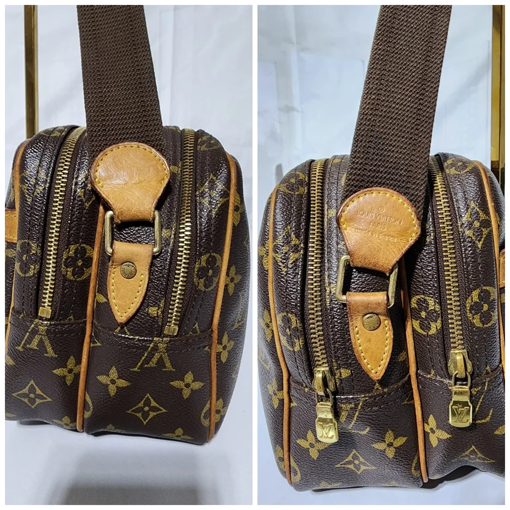 Louis Vuitton Reporter Shoulder Bag Brown/Beige